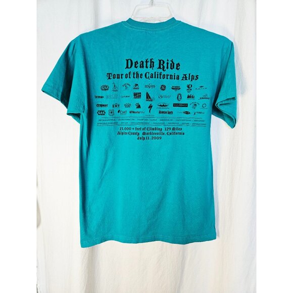 Death Ride Shirt Mens M Y2k Alps Cycling Bicycle Mountain Bike Cycle Tee NWOT - Picture 4 of 5